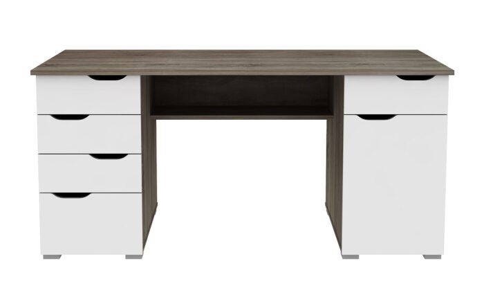 Alphason Kentucky Contemporary Desk in 3 Colours, White,Dk Oak & White or Lt Oak & Grey -20352
