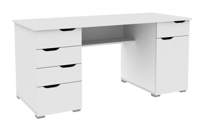 Alphason Kentucky Contemporary Desk in 3 Colours, White,Dk Oak & White or Lt Oak & Grey -20353
