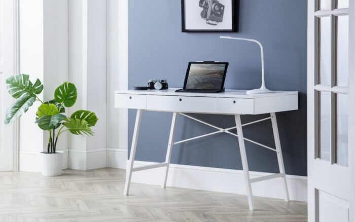 Julian Bowen Trianon Home Office Desk White-20234