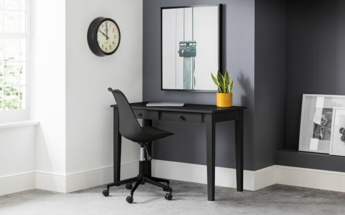 julian bowen Carrington Desk Black Finish 2 Drawers-20447