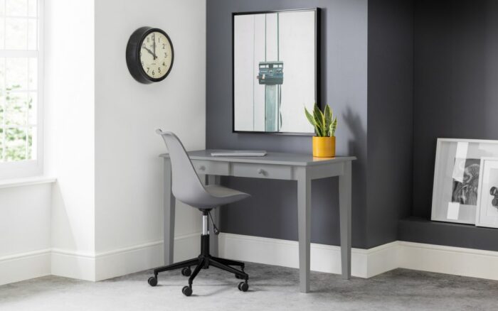 julian bowen Carrington Desk Grey Finish 2 Drawers-20455