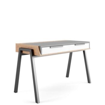 Alphason Geneva Desk Walnut/White Multi Colour with Storage-0