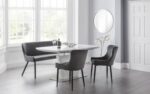 julian bowen Luxe Velvet Dining Bench Blue, Grey or Mustard-20508