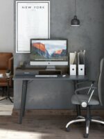 Alphason Memphis Walnut & Grey Contemporary desk -0