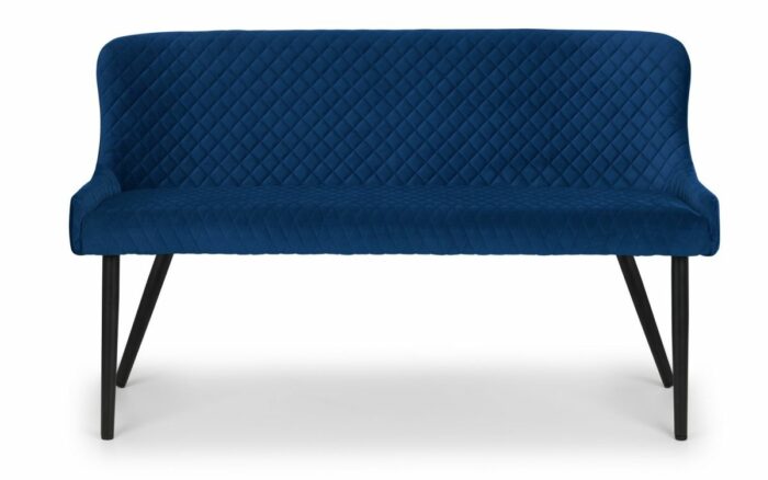 julian bowen Luxe Velvet Dining Bench Blue, Grey or Mustard-20516
