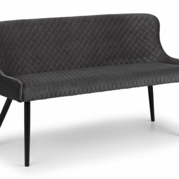 julian bowen Luxe Velvet Dining Bench Blue, Grey or Mustard-0