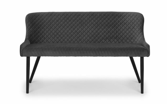 julian bowen Luxe Velvet Dining Bench Blue, Grey or Mustard-20511
