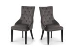 Julian Bowen Veneto Knockerback Chair Grey Velvet X 2-0