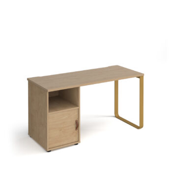 dams Cairo straight desk with support pedestal with cupboard door-0