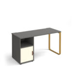 dams Cairo straight desk with support pedestal with cupboard door-20793