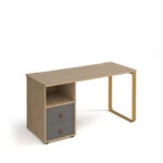 dams Cairo straight desk with support pedestal with drawers-20776