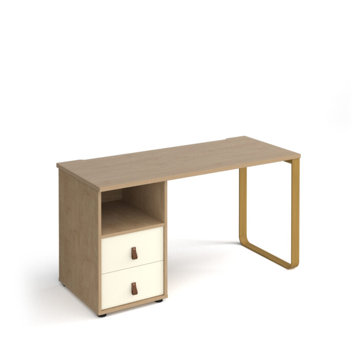 dams Cairo straight desk with support pedestal with drawers-20773