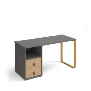dams Cairo straight desk with support pedestal with drawers-0