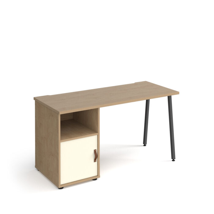 dams Sparta A-Frame Straight Desk with Support pedestal with Cupboard door-20737