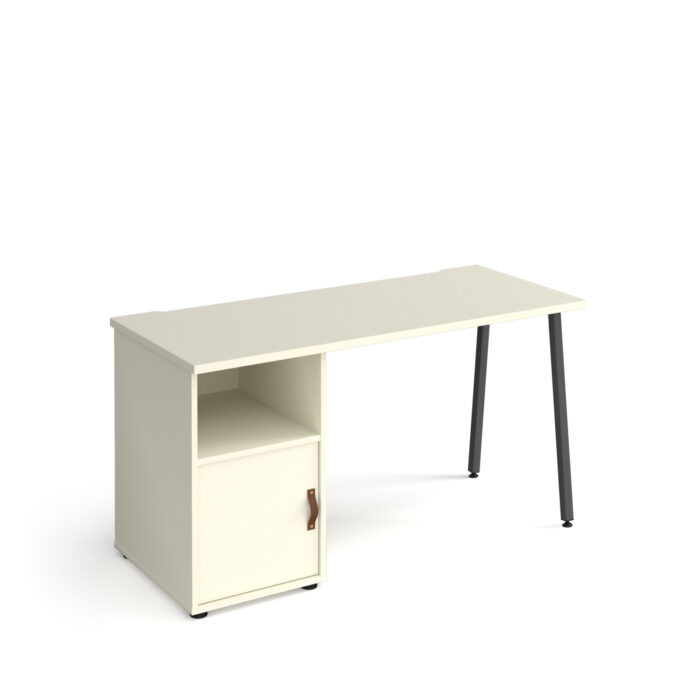 dams Sparta A-Frame Straight Desk with Support pedestal with Cupboard door-20733