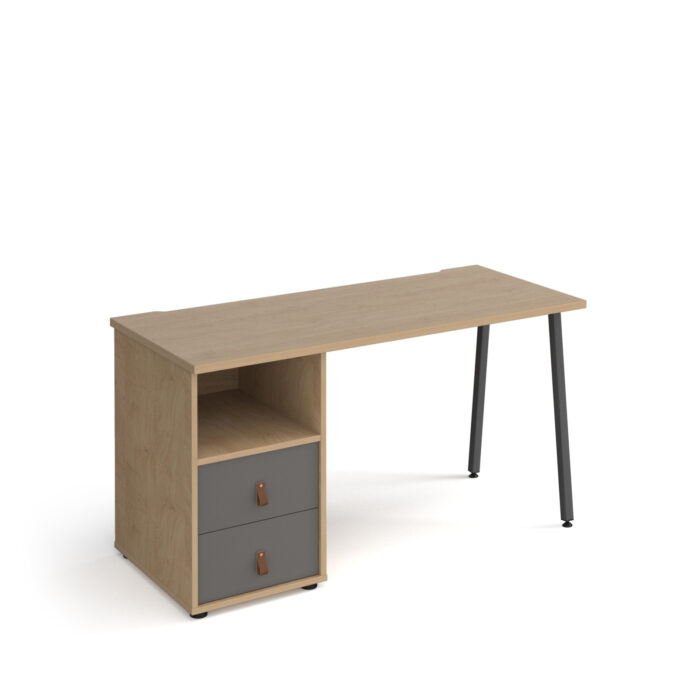 dams Sparta A-Frame Straight Desk with Support pedestal with Drawers-20718