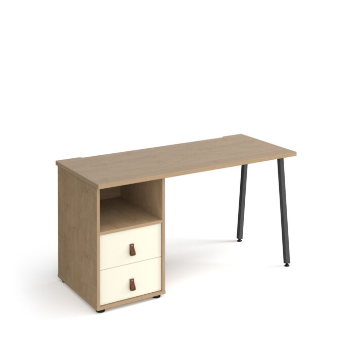 dams Sparta A-Frame Straight Desk with Support pedestal with Drawers-20715