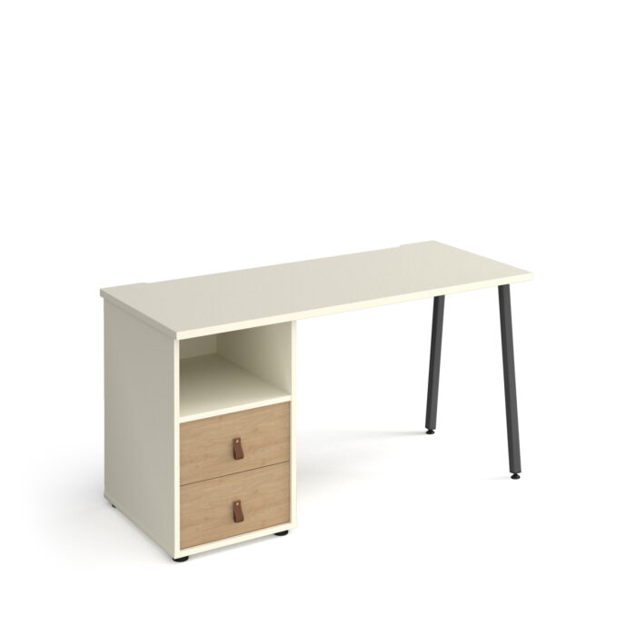 dams Sparta A-Frame Straight Desk with Support pedestal with Drawers-20717
