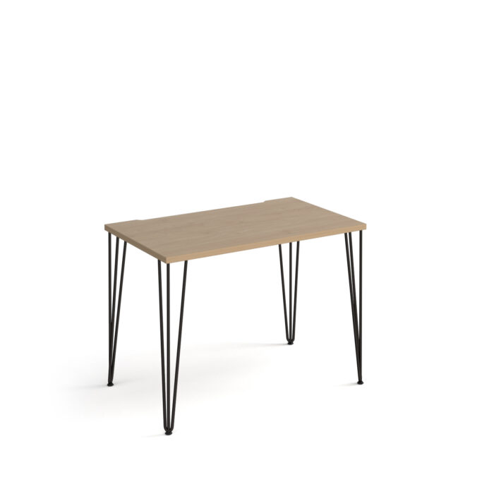 Dams Tikal straight desk 1000/1200mm x 600mm with hairpin leg -0