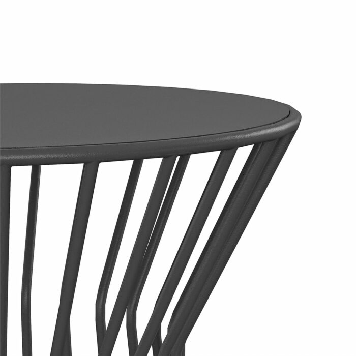 Novogratz Roberta Indoor or Outdoor Rocker Rocking Chair 3 pc Set in Charcoal-21003