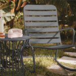 Novogratz Roberta Indoor or Outdoor Rocker Rocking Chair 3 pc Set in Charcoal-21002