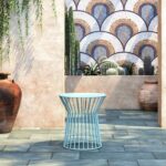 Novogratz Roberta Indoor or Outdoor Rocker Rocking Chair 3 pc Set in Aqua-21020