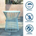 Novogratz Roberta Indoor or Outdoor Rocker Rocking Chair 3 pc Set in Aqua-21018