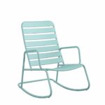 Novogratz Roberta Indoor or Outdoor Rocker Rocking Chair 3 pc Set in Aqua-21015