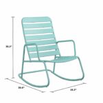 Novogratz Roberta Indoor or Outdoor Rocker Rocking Chair 3 pc Set in Aqua-21016
