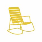 Novogratz Roberta Indoor or Outdoor Rocker Rocking Chair 3 pc Set in Yellow-21031