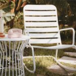 Novogratz Roberta Indoor or Outdoor Rocker Rocking Chair 3 pc Set in White-21051