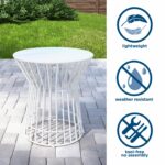 Novogratz Roberta Indoor or Outdoor Rocker Rocking Chair 3 pc Set in White-21052
