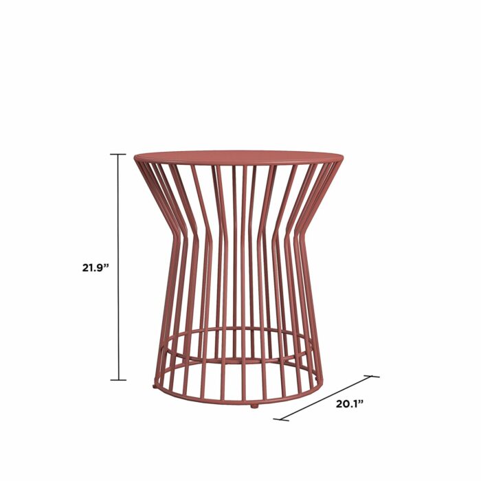 Novogratz Roberta Indoor or Outdoor Rocker Rocking Chair 3 pc Set in Red-21064