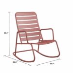 Novogratz Roberta Indoor or Outdoor Rocker Rocking Chair 3 pc Set in Red-21063