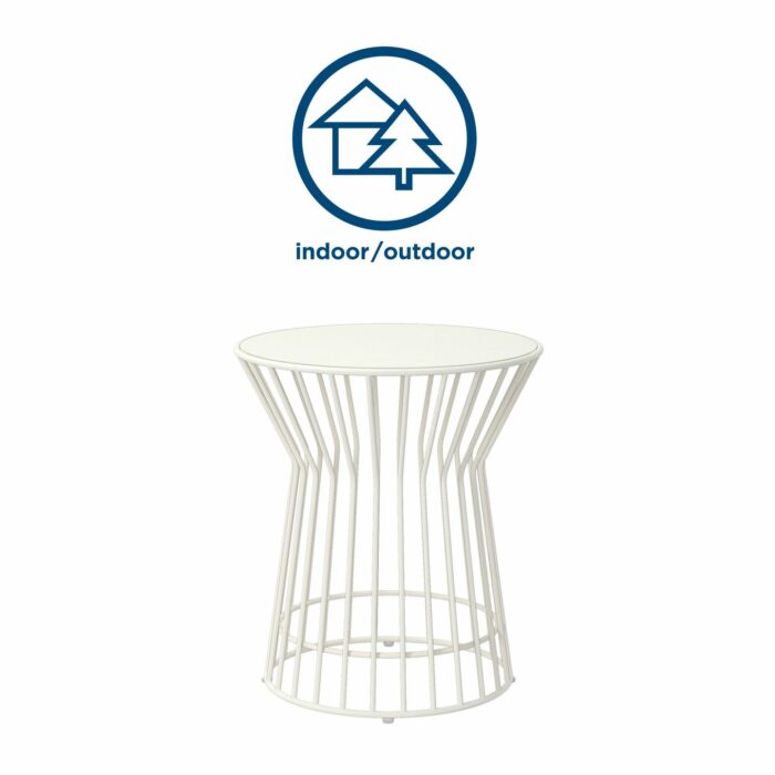 Novogratz Roberta Indoor or Outdoor Rocker Rocking Chair 3 pc Set in White-21077