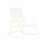Novogratz Roberta Indoor or Outdoor Rocker Rocking Chair 3 pc Set in White-21076