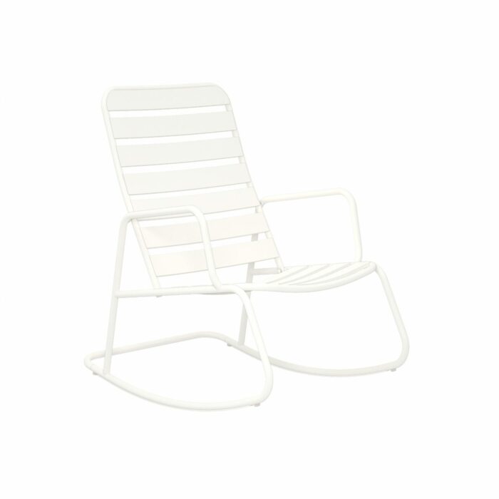 Novogratz Roberta Indoor or Outdoor Rocker Rocking Chair 3 pc Set in White-21076