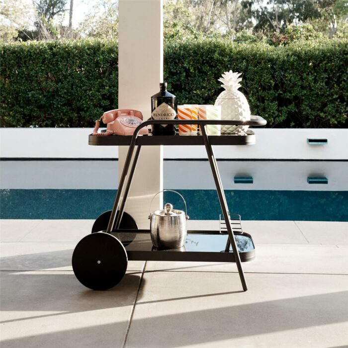 Novogratz Barbie Serving Bar Trolley Cart - Charcoal-21176