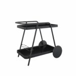 Novogratz Barbie Serving Bar Trolley Cart - Charcoal-0