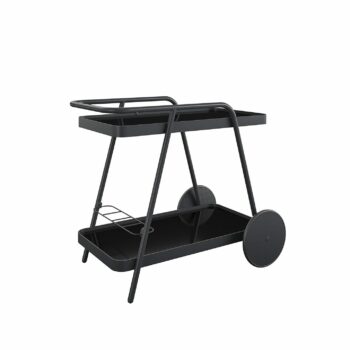 Novogratz Barbie Serving Bar Trolley Cart - Charcoal-0