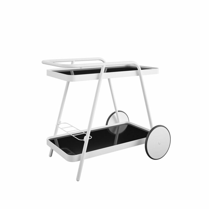Novogratz Barbie Serving Bar Trolley Cart - White-0
