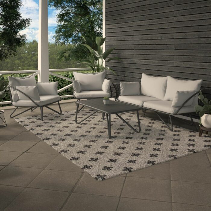 Novogratz Teddi 4 Piece Conversation Set complete with covers-20931