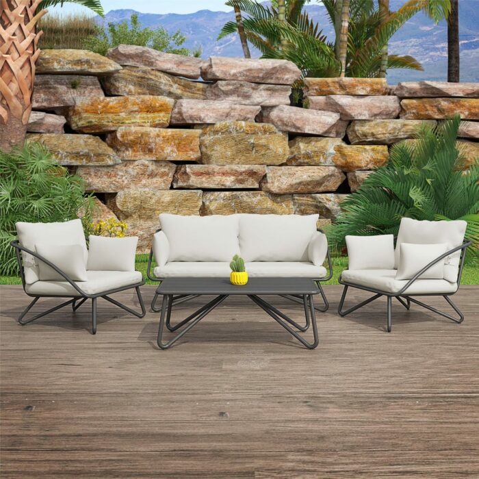 Novogratz Teddi 4 Piece Conversation Set complete with covers-20932