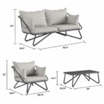 Novogratz Teddi 4 Piece Conversation Set complete with covers-20929