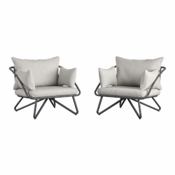 Novogratz Teddi 2 Lounge Chairs Including Covers-0