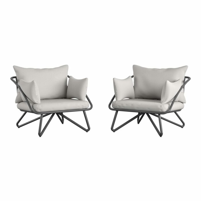 Novogratz Teddi 2 Lounge Chairs Including Covers-0