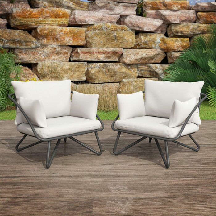 Novogratz Teddi 2 Lounge Chairs Including Covers-20946