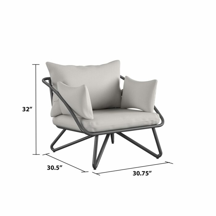 Novogratz Teddi 2 Lounge Chairs Including Covers-20944
