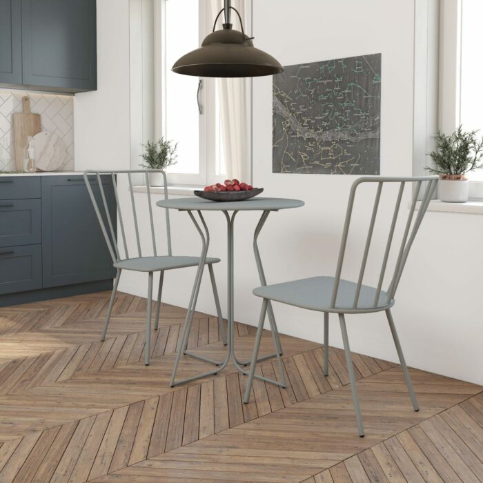 Novogratz Heidi Bistro Indoor or Outdoor Set in Grey-20951