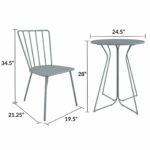 Novogratz Heidi Bistro Indoor or Outdoor Set in Grey-20950